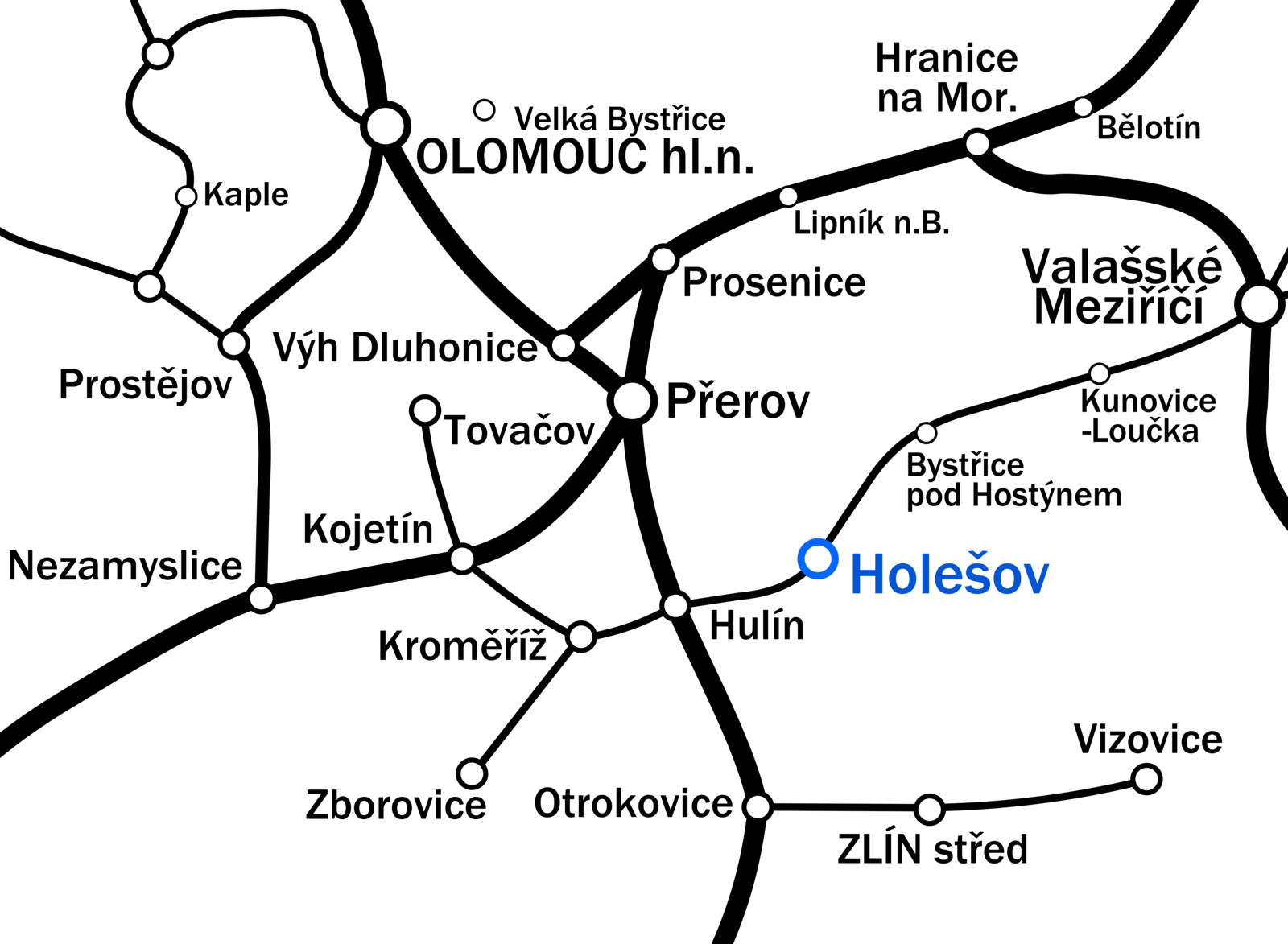 Rekonstrukce ŽST Holešov
